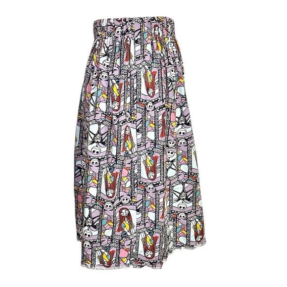 Vibrant A-Line Skirt with Nightmare Before Christmas Print - Picture 3 of 10